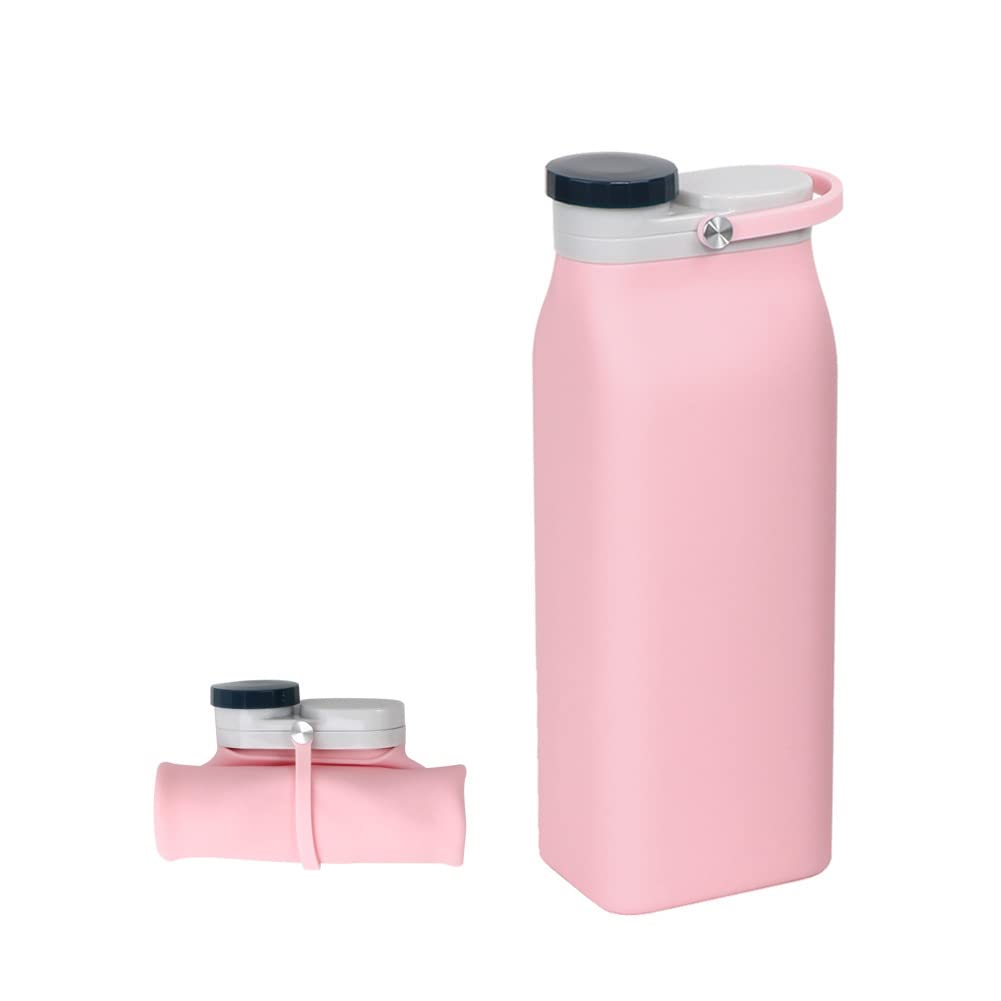 Bouteille d'eau pliable en Silicone, 500ml, souple, en TPU