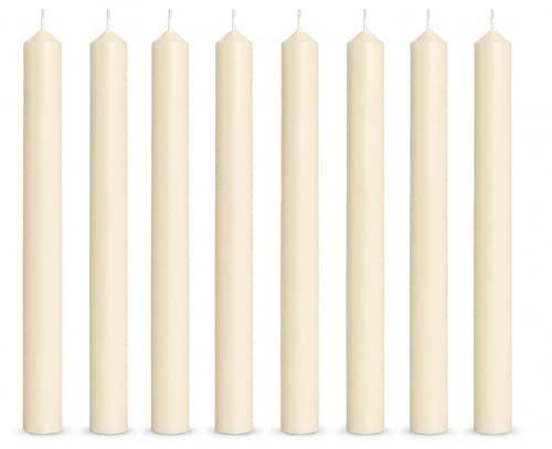 SAQOWARE 8-Pack White Dripless Church Candles