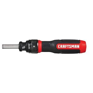 CRAFTSMAN Ratcheting Screwdriver, SpeedDrive, 2” Double Ended Bits Included, Handle Holds Up To 6 Bits (CMHT68129)