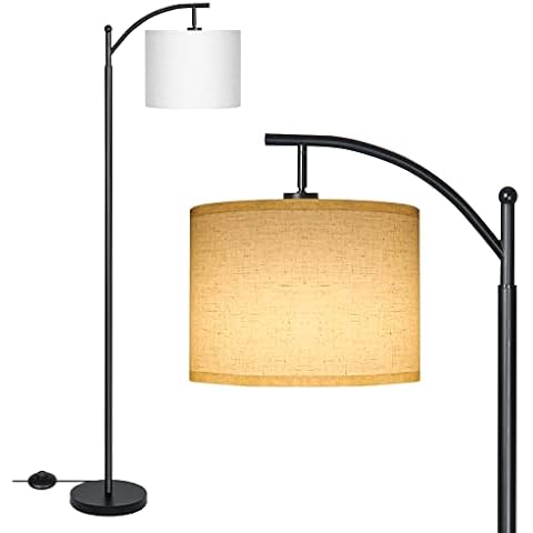 Floor Lamp, LED Standing Lamp with Foot-swith Control Modern Standing Lamp with Lamp Shade for Bedroom,Living Room, 9W LED Bulb Included Cover