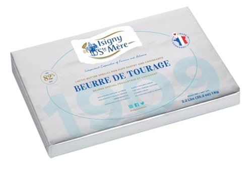 Isigny Ste Mere Lactic Butter Special for Puff Pastry and Croissants, 2.2 lbs (35.2 oz)