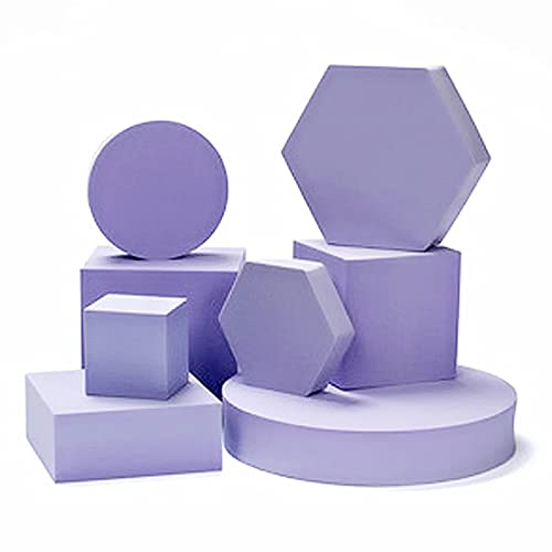 - Set di 8 decorazioni per fotografie per gioielli bigiotteria cosmetici strumenti per il trucco in schiuma geometria stereo