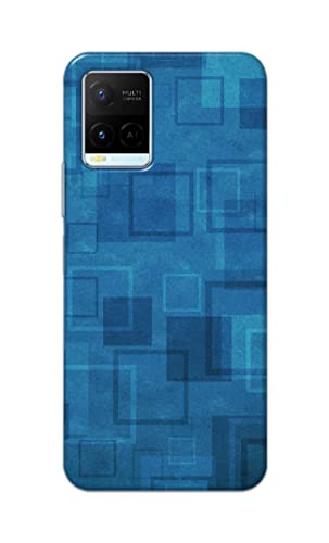 Image of Printed Hard Back Cover Case for Vivo Y21 | Y21T | Y21s | Y21e | Y21A | Y21G Back Cover (Plain Azure Blue) -702