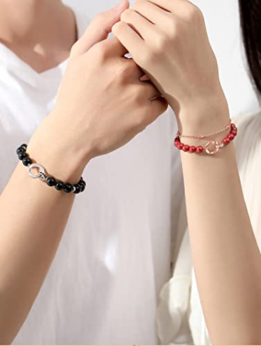 Bracelet couple bague or 14k résistant à l'eau ne noircit pas - 2