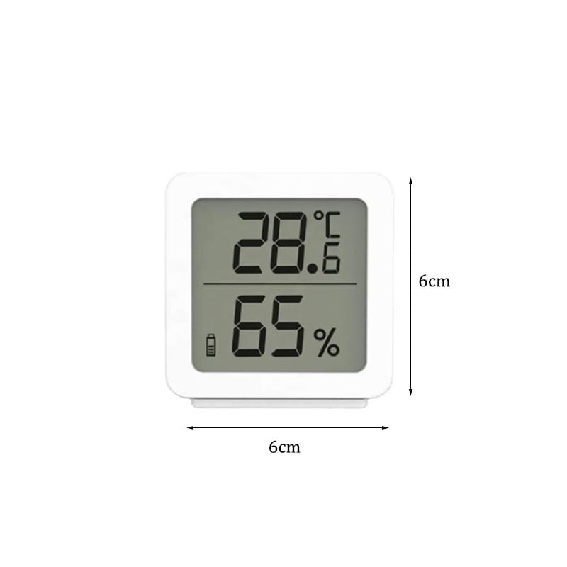 ABS Portable Thermometer Hygrometer White Digital Display Bedroom Living Room