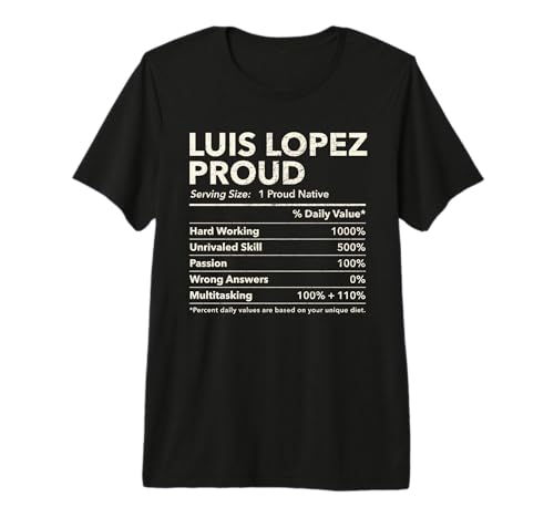 Luis Lopez, New Mexico Proud Nutrition Facts Premium Tri-blend T-Shirt