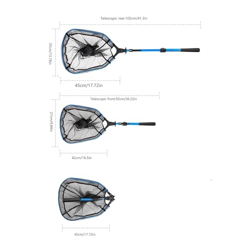 Filet de pêche pliable à ouverture rapide avec manche rigide anticorrosion en alu - 6