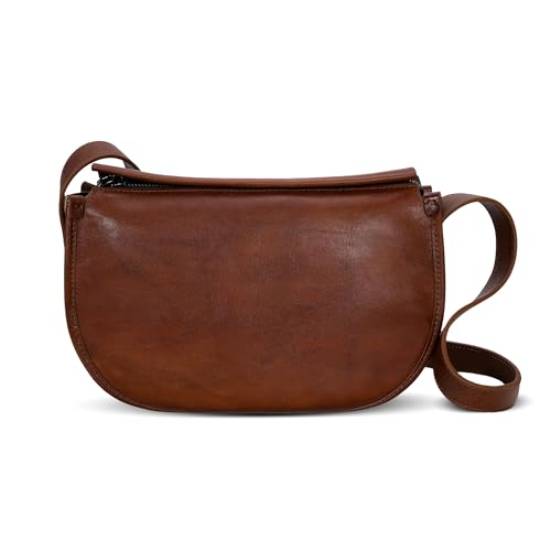 HESHE Leather Crossbody Purses for Women Shoulder Bag Zipper Satchel Handbags Medium Size Hobo Cross Body Bag Travel(Coffee)