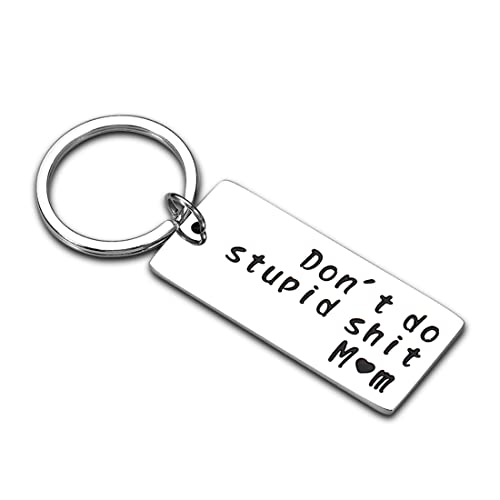 Don't Do Stupid St Keychain Poop Funny Valentines Day Gifts For Son Daughter Humor Gag Gift Mother To Kids Teenagers From Mom Sarcasm Gift Christmas Birthday Gifts For Teens Boys Girls Graduation #TOP21