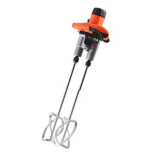 Betonmischer Handmixer Elektrisch Rührgerät Mörtelrührer Handrührgerät Handrührwerk 2400W,Double Paddle