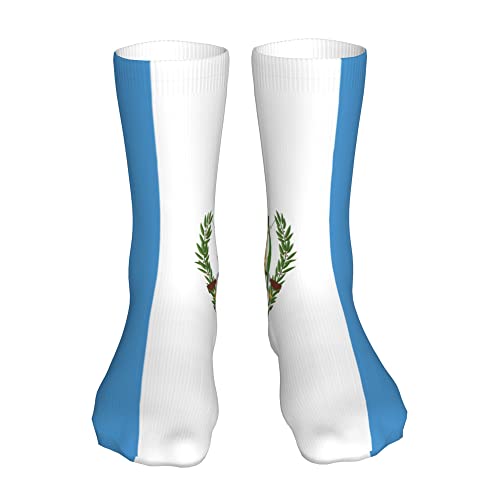 AOOEDM Drapeau du Guatemala Chaussettes de sport décontractées, chaussettes montantes fantaisie et confortables