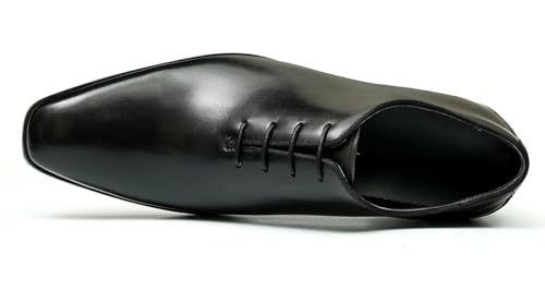 Santimon Mens Genuine Leather Oxfords Formal Dress Shoes - Fashion Comfortable Tuxedo Whole Cut Oxford Suit Shoes for Causal Business & Prom Wedding3