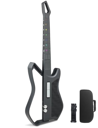 Guitarra Inteligente sem Cordas, Guitarra Inteligente sem Cordas Dobráveis, Equipada com Acordes Controlados Por Aplicativo, Centenas de Predefinições de Instrumentos, Alto-Falante Integrado