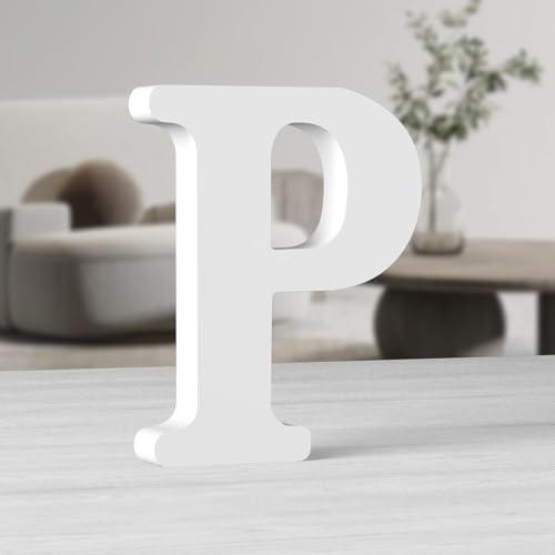 MeteoraPrime Lettres en Bois Blanc de 10 Pouces Lettres en Bois Non Finies pour Décor Murale Lettres Debout Décoratives Grandes Lettres pour Décor Murale...