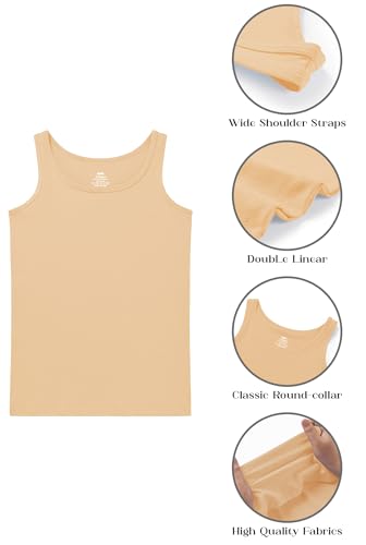Image of QBK 2T-13Years Girls Tank Tops Cotton Dance Basic Sleeveless Undershirts | Gymnastics Ballet Dancewear