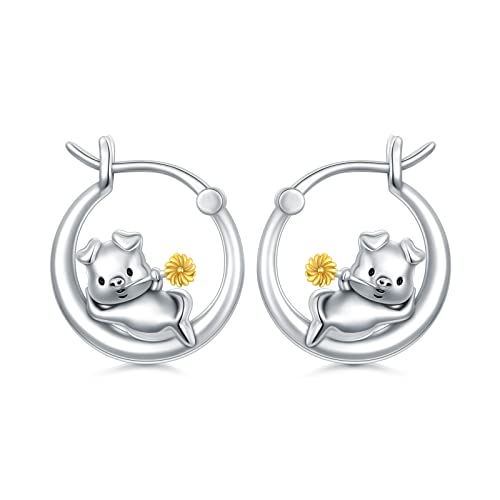 Créoles argent 925 champignon petit bijou poétique idée cadeau anniversaire