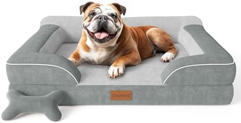 CWAWZ Dog Beds for Large Dogs, Orthopedic Dog Bed with Cooling Ge...