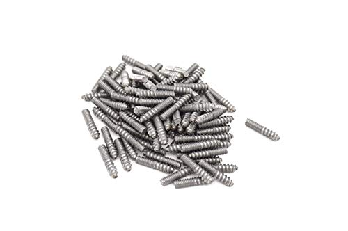 100 Hanger Bolts 8-32 x 3/4” Furniture Cabinet Knob Wood Screw Adapter Small Lag Bolts Small Knob Wood Screw Adapter Use in Place of Machine Screw Anchor Bolts