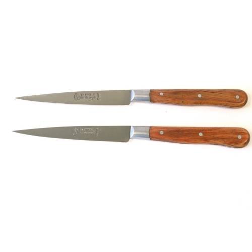 LOT DE 2 COUTEAUX DE CUISINE LAME 10 CM « LA FOURMI » TUE COQ BOIS A12-2996Lot2