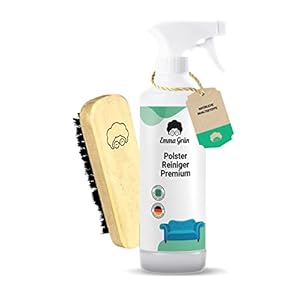 Hoogwaardige Bekleding Reiniger voor Banken & Autostoelen, Duurzame Bankenreiniger 500ml, Bankenreiniger & Bekledingreiniger incl. Borstel, Emma Grün Vlekkenverwijderaar Banken uit Duitsland
