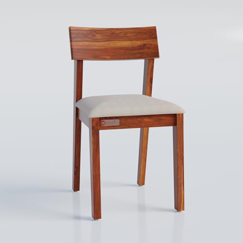 Image of DRIFTINGWOOD Liana 6-Seater Dining Table Set � Sheesham Wood Natural Honey Finish with Table, 4 Cushioned Chairs & Bench - Ideal for Kitchen & Living Room - Assembly Required