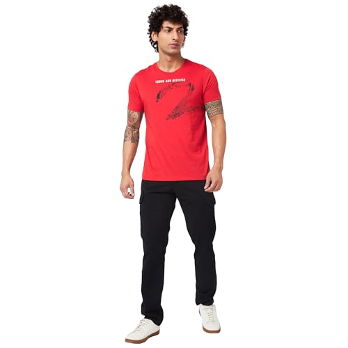Image of Spykar Men's Solid Slim Fit T-Shirt
