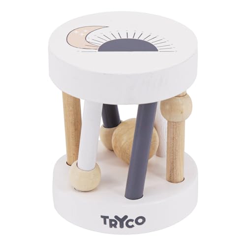Edut? エデュテ TRYCO (トライコ) ローラーラトル 知育玩具 木のおもちゃ 6ヶ月 1歳 赤ちゃん 誕生日プレゼント 男の子 女の子 出産祝い 0歳 2歳 ファーストトイ ベビー ベビートイ 木製 クリスマスプレゼント