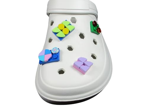 Handmade Croc Clog Shoe Decorative Charms made from Building Bricks, Interchangeable Fun! Compatible with Lego Bricks and Dots