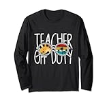 teacher off duty rainbow meme divertente regalo per insegnanti fuori servizio maglia a manica