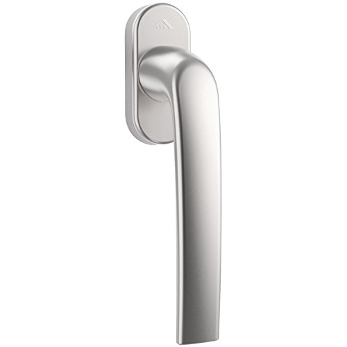 ROTO Poignée de fenêtre Samba, vis cachées, goupille carrée 7 x 37 mm, titane aluminium mat, 1 pièce, 639668