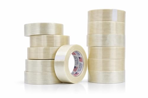 Image of MAT Commodity Grade Fiberglass Reinforced Filament Strapping Tape - 1.5 in. Wide x 60 yds. (Pack of 6) Filaments Run Lengthwise