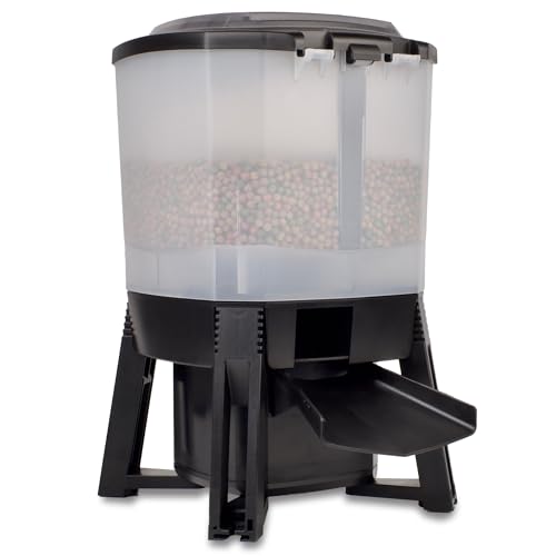 Wagner Green Solar Teich Futterautomat Automatic Fishfeeder 6 Liter, programmierbarer Futterspender für Fischfutter Pellets…