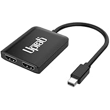 UPTab Mini DisplayPort to Dual HDMI 4K@60Hz Adapter Multi-Stream Transport MST Hub, DP to 2X HDMI 2.0