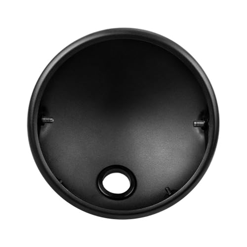 Couvercle de phare LED rond de moto 7 pouces avec boîtier noir en métal résistant