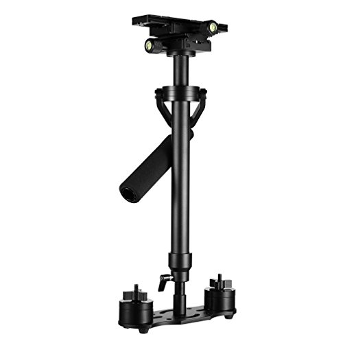 Schwebestativ, LESHP 60cm Schwebestativ Stabilisator Stabilizers Systemkamera Steadycam für Kamera Video DV DSLR Nikon Canon/Sony/Panasonic (Schwarz, S-60)
