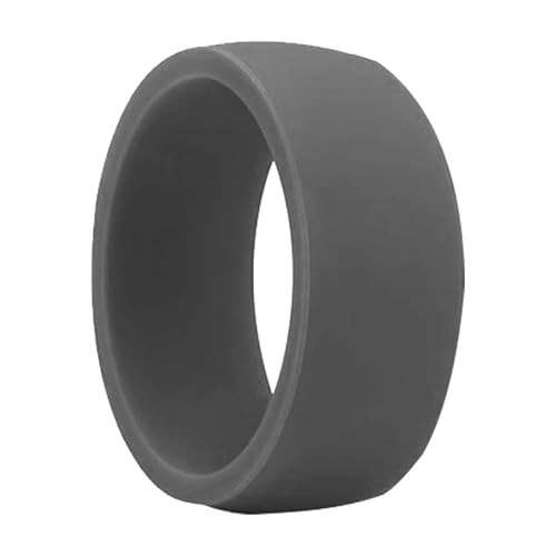Shnian Broad Index Finger Ring Dark Blue Silicone Ring Christian Religious Jewelry Scripture Ring Comfortable Fit Bible Cross Matthew 19:26 Verses - Cross Wedding Ring, Size 7 To 14 #TOP5
