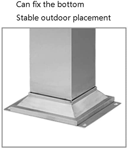 Cendrier pour patio extérieur carré en acier inoxydable sur pied