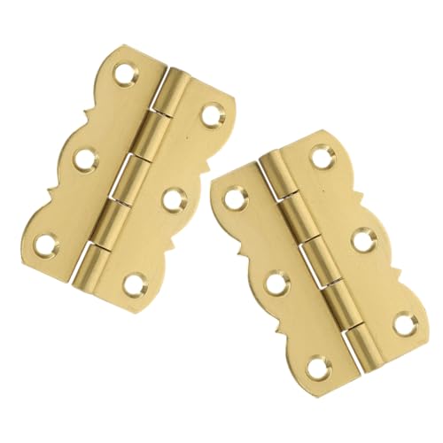 Hoement 2個 銅製小型折りたたみ蝶番 木箱用ピアノ蝶番 耐久性と変形防止の書棚用丁番 家具補修に