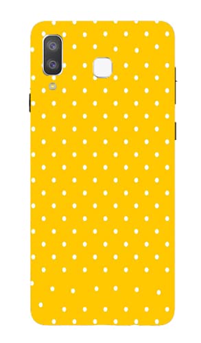 Dashmesh Shopping® 3D Printed Hard Back Case Cover for Samsung Galaxy A8 Star Polka Yellow D7