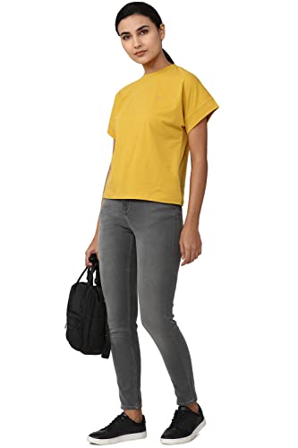 Image of Van Heusen Women's Cotton Regular Fit Half Sleeve Crew Neck Casual Regular Comfort Fit T-Shirt