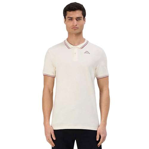 Polo Ezio 2 Kappa blanc anti-transpiration évite les plis pour homme élégant