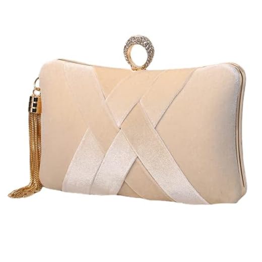 Bolsas femininas retrô de veludo bolsas de noite bolsa feminina moda tecida borla festa clutch, Dourado, Medium