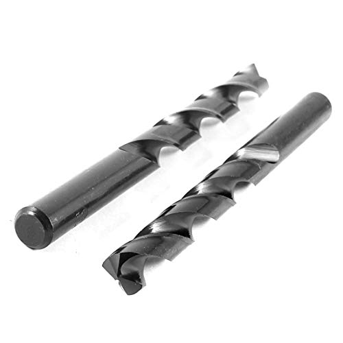 Aexit 2 Pcs Tool Holder 12mm Straight Drill Hole Split Point Tip HSS High Speed Steel Twist Drill Bit Model:22as150qo758