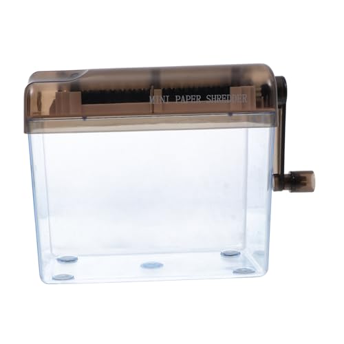 SHINEOFI trituradora de Papel - Trituradora Manual Maquina de Cortar trituradora de Escritorio Mini trituradora portátil trituradora de Mano de Escritorio Cortador de Papel AbS Black