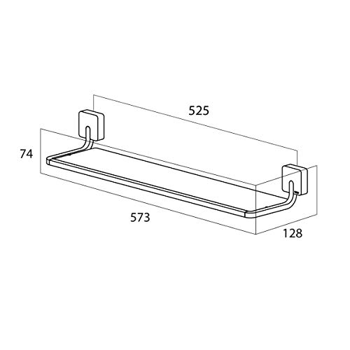 Tiger Impuls Mensola, Zamak, Vetro, Acciaio (Inox