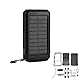 Solar-Ladegerät, Powerbank, 10.000 MAh, Outdoor-Schnelllade-Solar-Powerbank, Tragbares Handy-Ladegerät mit Dual-Taschenlampe und Kompass für Camping (Schwarz+Schwarz)