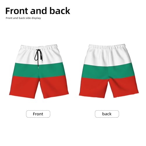 Bulgarian Flag Youth Beach Pants, Soft and Breathable, with Drawstring Waist, Suitable for Sports and Leisure.2