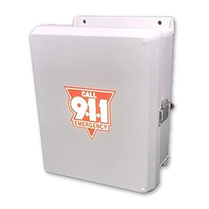 Emergency Pool Phone – 911 Only Cellphone with Weatherproof Outdoor Enclosure Phone Box Cabinet