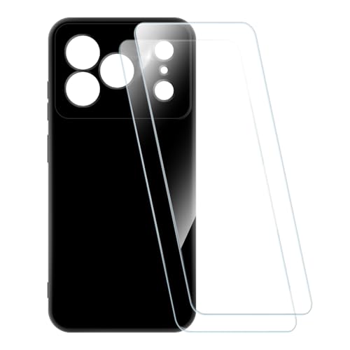 ESACMOT �v�����g�P�[�X + 2�������K���X�t�B���� Doogee Note 56 Pro �Ƃ̌݊�������, �Ռ��z���\�t�g�J�o�[ HD�N���A (�u���b�N)