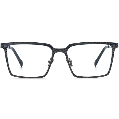 Image of FONEX Colorful Pure Titanium Glasses Frame Men Square Eyeglasses Women Vintage Optical Eyewear F85789